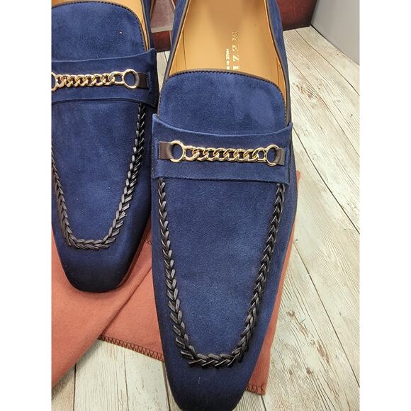MEZLAN Men\'s Blue Antique Suede Loafer Size (14,M)